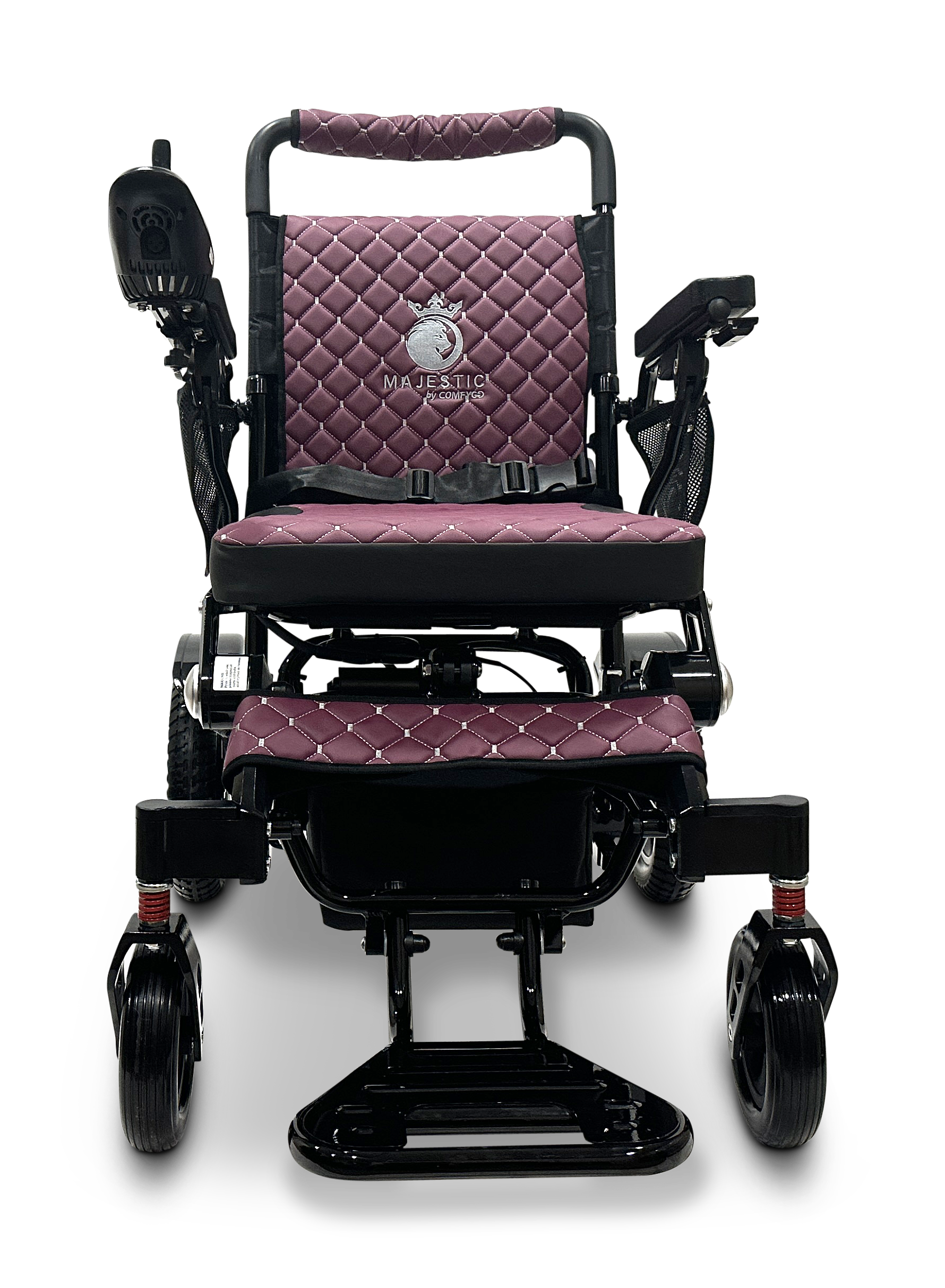 MAJESTIC IQ-7000 Auto Folding Remote Controlled Electric Wheelchair Black Purple