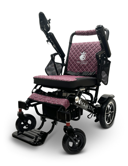 MAJESTIC IQ-7000 Auto Folding Remote Controlled Electric Wheelchair Black Purple