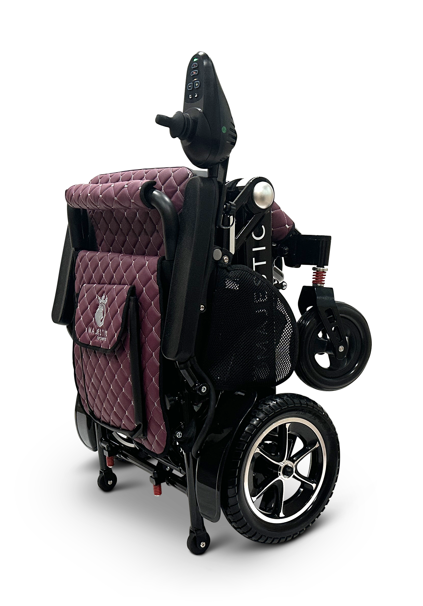 MAJESTIC IQ-7000 Auto Folding Remote Controlled Electric Wheelchair Black Purple