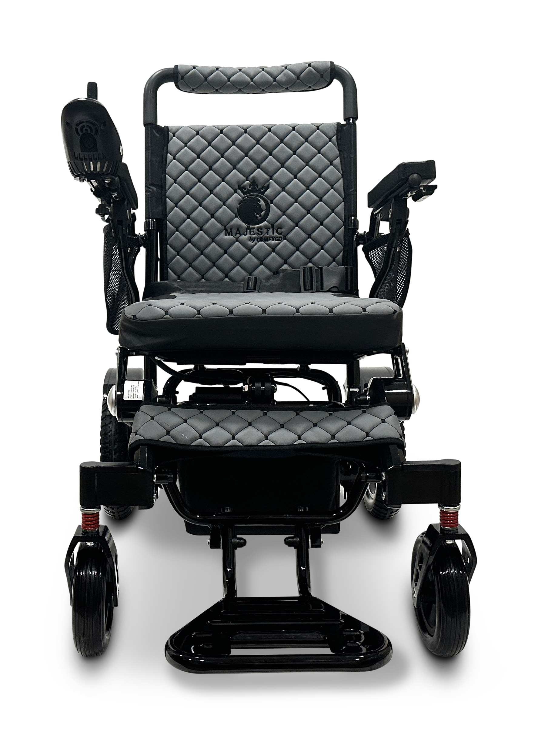 MAJESTIC IQ-7000 Auto Folding Remote Controlled Electric Wheelchair Black Gray