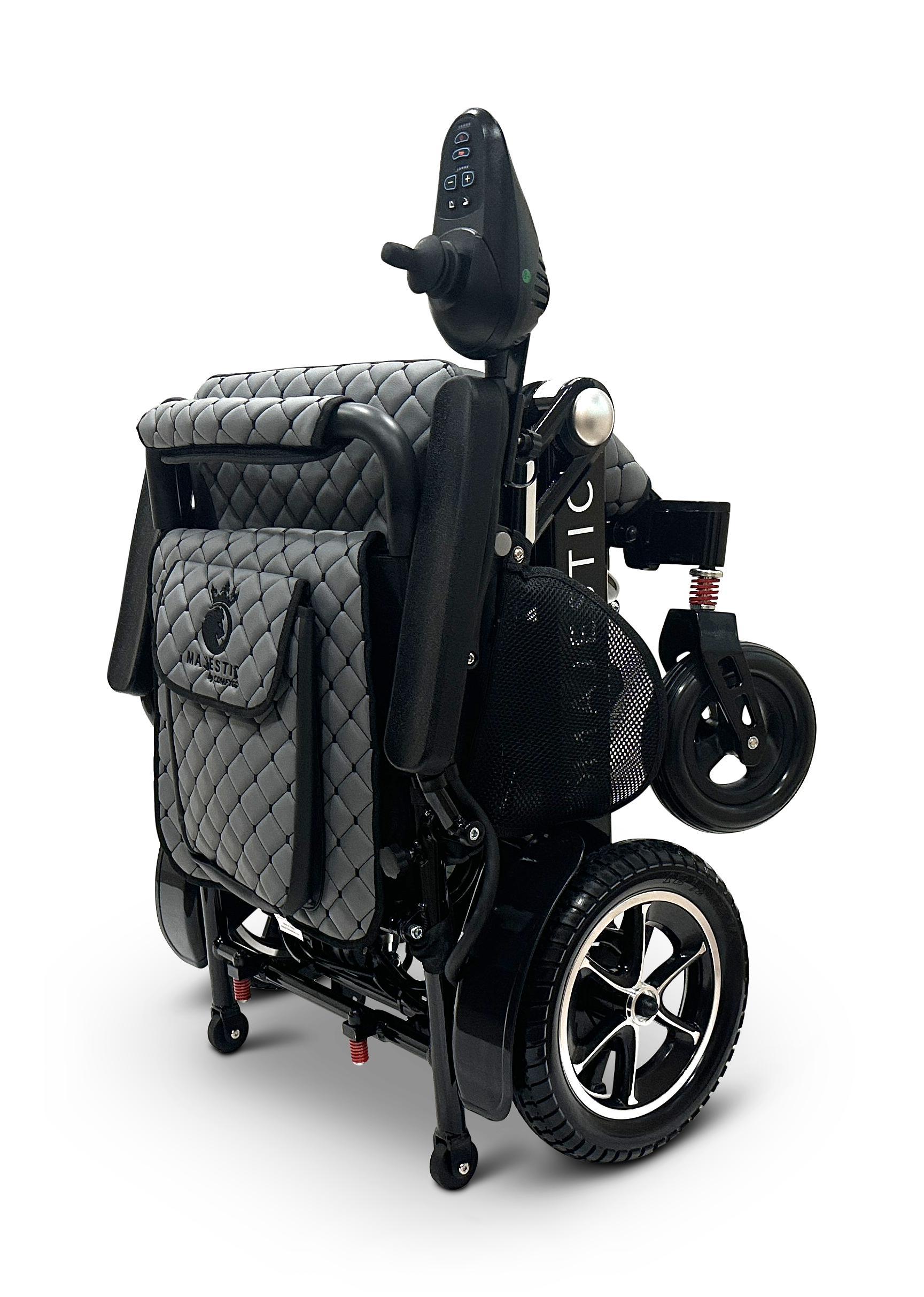 MAJESTIC IQ-7000 Auto Folding Remote Controlled Electric Wheelchair Black Gray