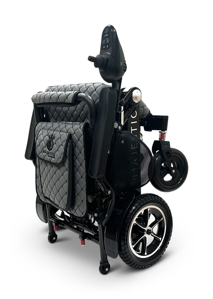 MAJESTIC IQ-7000 Auto Folding Remote Controlled Electric Wheelchair Black Gray