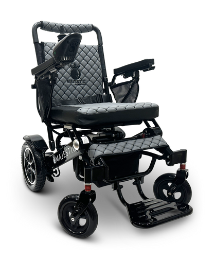 MAJESTIC IQ-7000 Auto Folding Remote Controlled Electric Wheelchair Black Gray