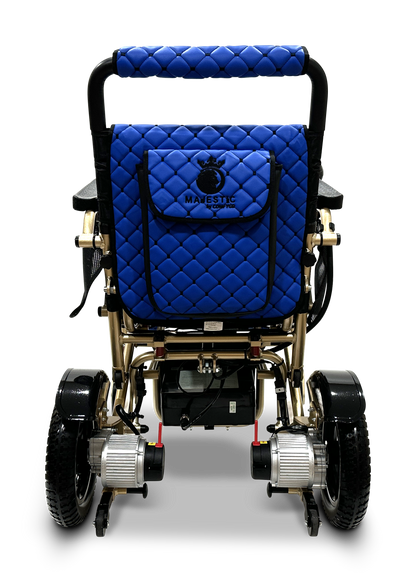 MAJESTIC IQ-7000 Auto Folding Remote Controlled Electric Wheelchair Bronze Blue