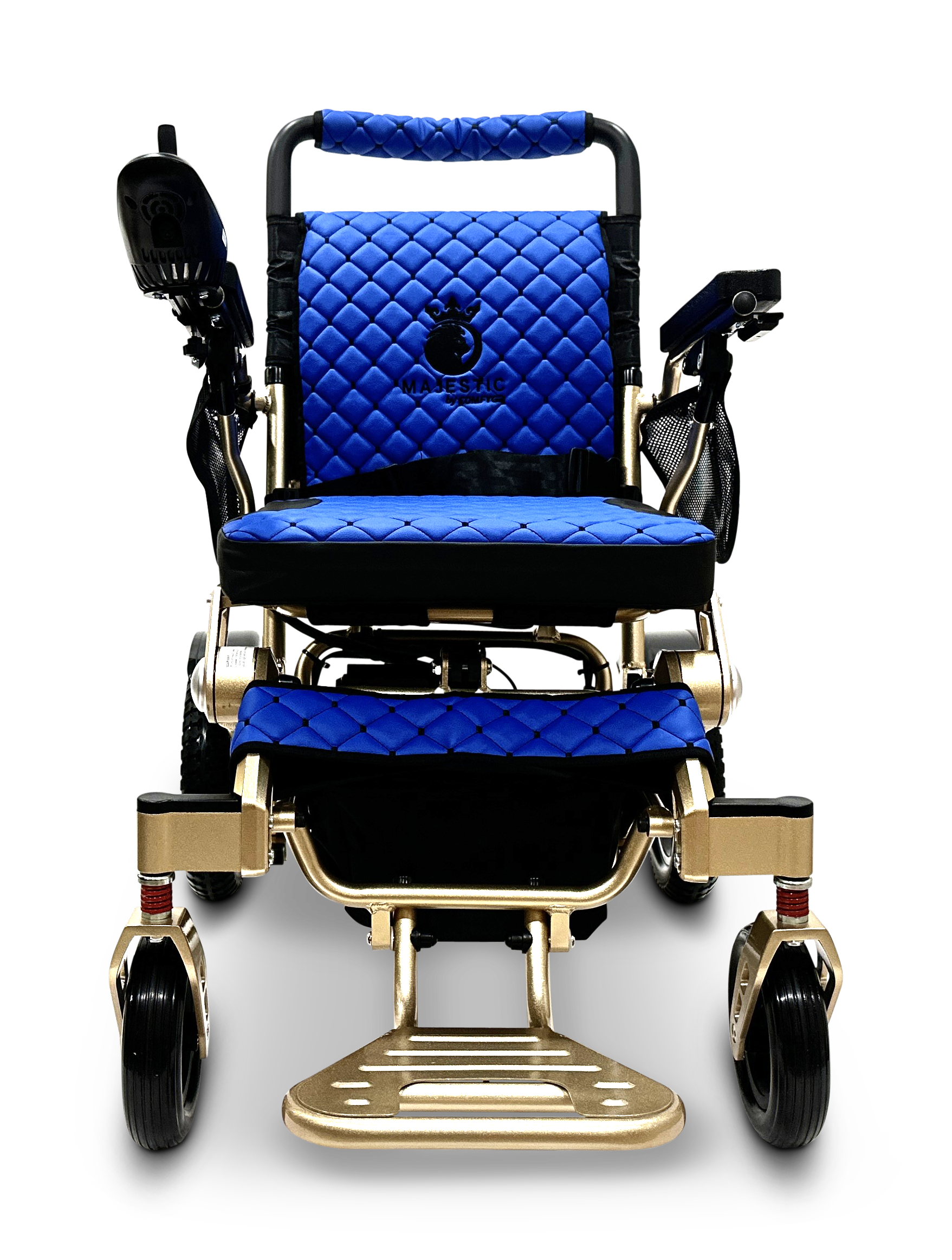 MAJESTIC IQ-7000 Auto Folding Remote Controlled Electric Wheelchair Bronze Blue