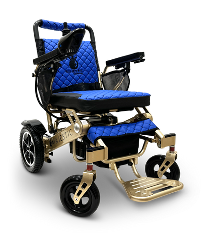 MAJESTIC IQ-7000 Auto Folding Remote Controlled Electric Wheelchair Bronze Blue