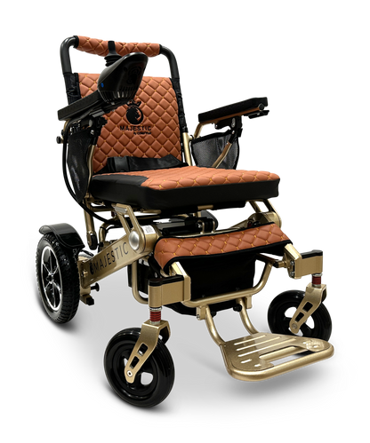 MAJESTIC IQ-7000 Auto Folding Remote Controlled Electric Wheelchair Bronze Taba