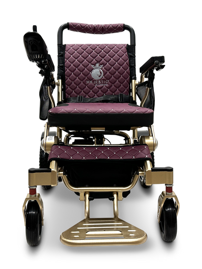 MAJESTIC IQ-7000 Auto Folding Remote Controlled Electric Wheelchair Bronze Purple