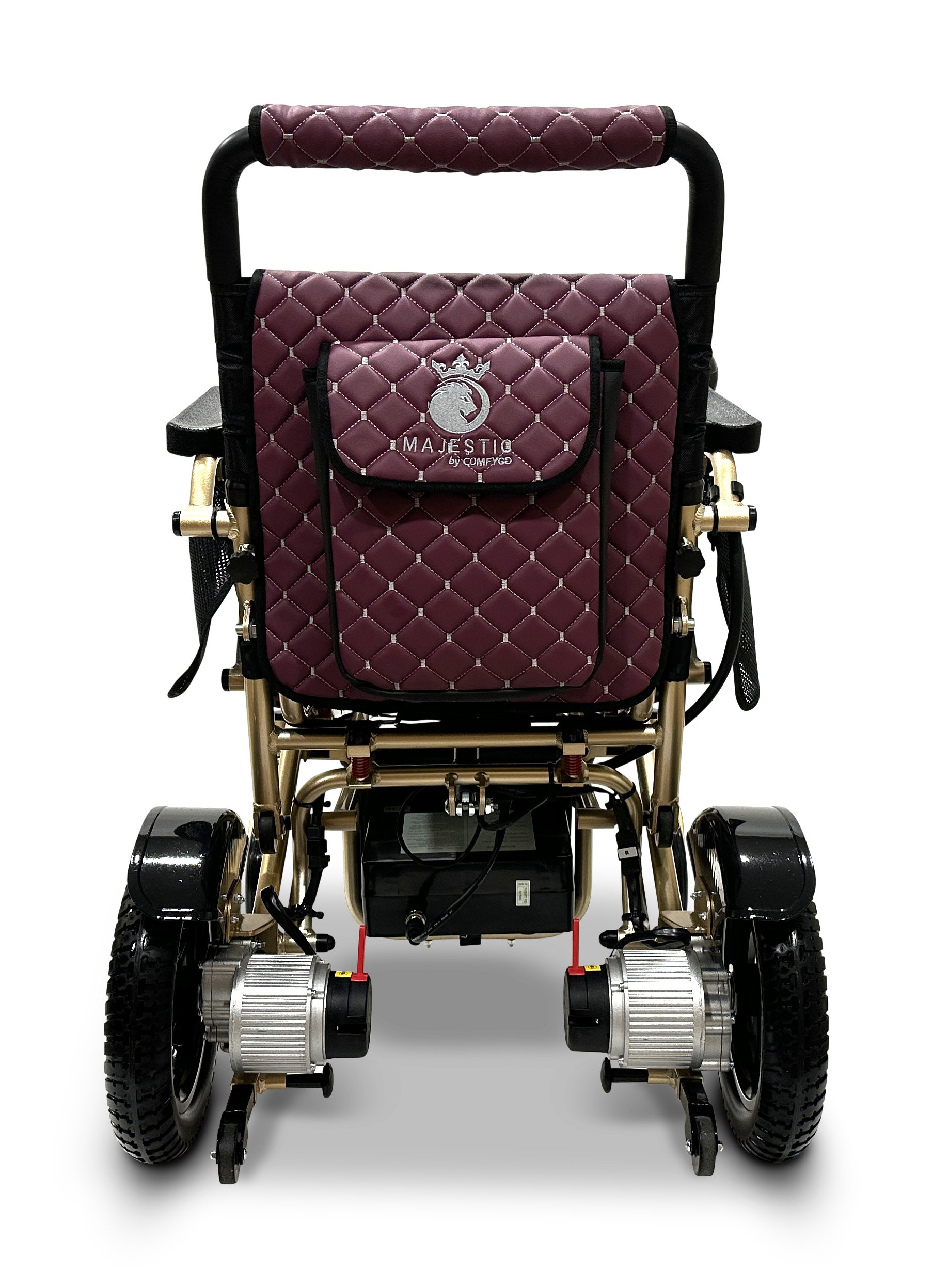 MAJESTIC IQ-7000 Auto Folding Remote Controlled Electric Wheelchair Bronze Purple