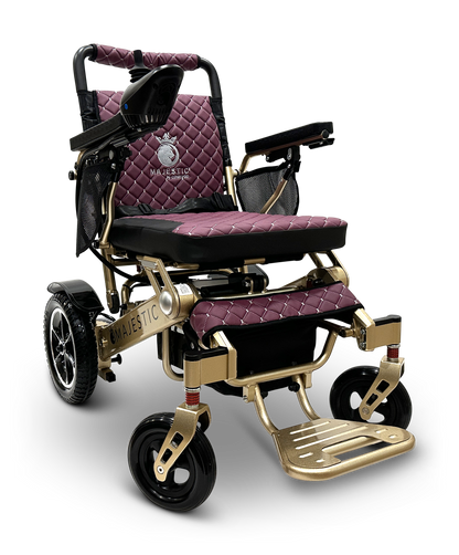 MAJESTIC IQ-7000 Auto Folding Remote Controlled Electric Wheelchair Bronze Purple