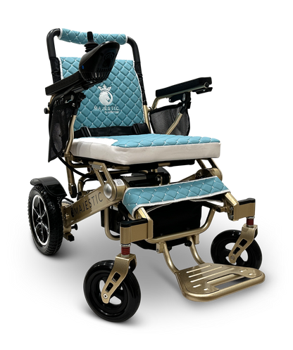 MAJESTIC IQ-7000 Auto Folding Remote Controlled Electric Wheelchair Bronze Teal