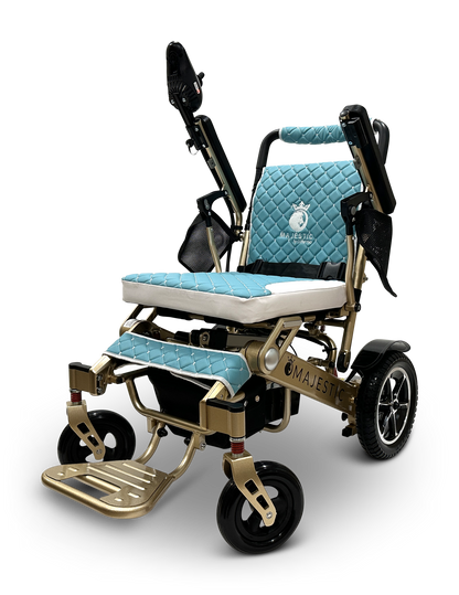 MAJESTIC IQ-7000 Auto Folding Remote Controlled Electric Wheelchair Bronze Teal