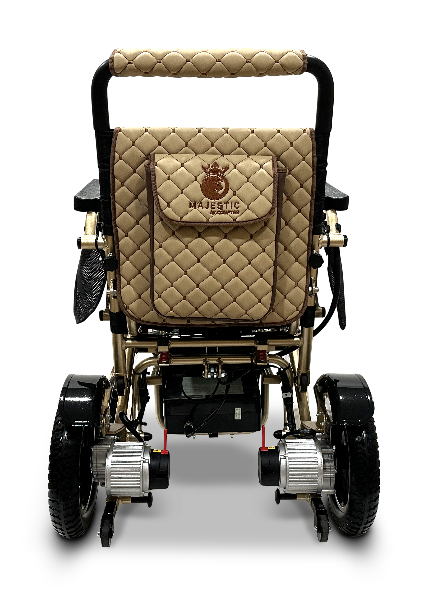 MAJESTIC IQ-7000 Auto Folding Remote Controlled Electric Wheelchair Bronze Coffee