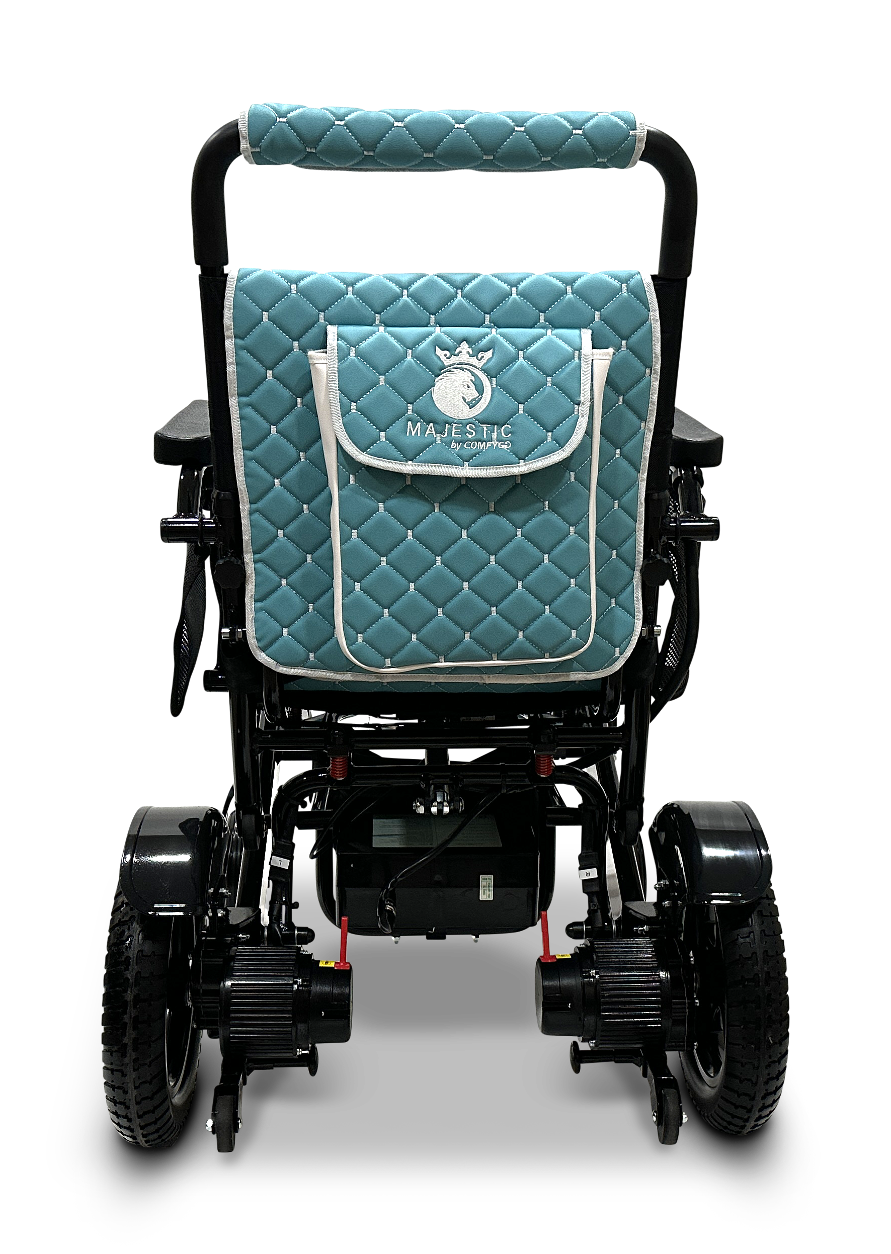MAJESTIC IQ-7000 Auto Folding Remote Controlled Electric Wheelchair Black Teal