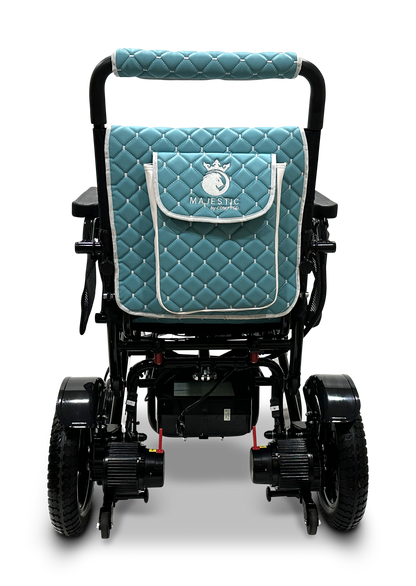 MAJESTIC IQ-7000 Auto Folding Remote Controlled Electric Wheelchair Black Teal