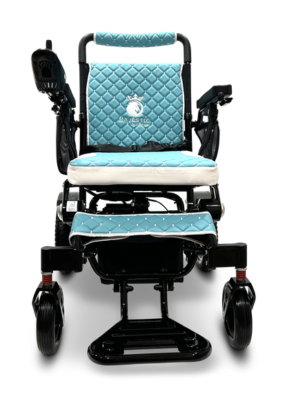 MAJESTIC IQ-7000 Auto Folding Remote Controlled Electric Wheelchair Black Teal