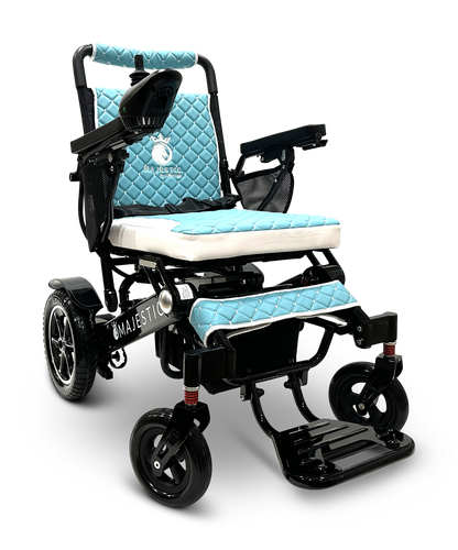MAJESTIC IQ-7000 Auto Folding Remote Controlled Electric Wheelchair Black Teal