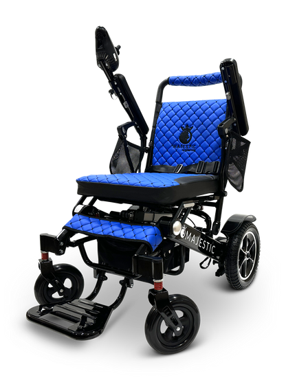 MAJESTIC IQ-7000 Auto Folding Remote Controlled Electric Wheelchair Black Blue