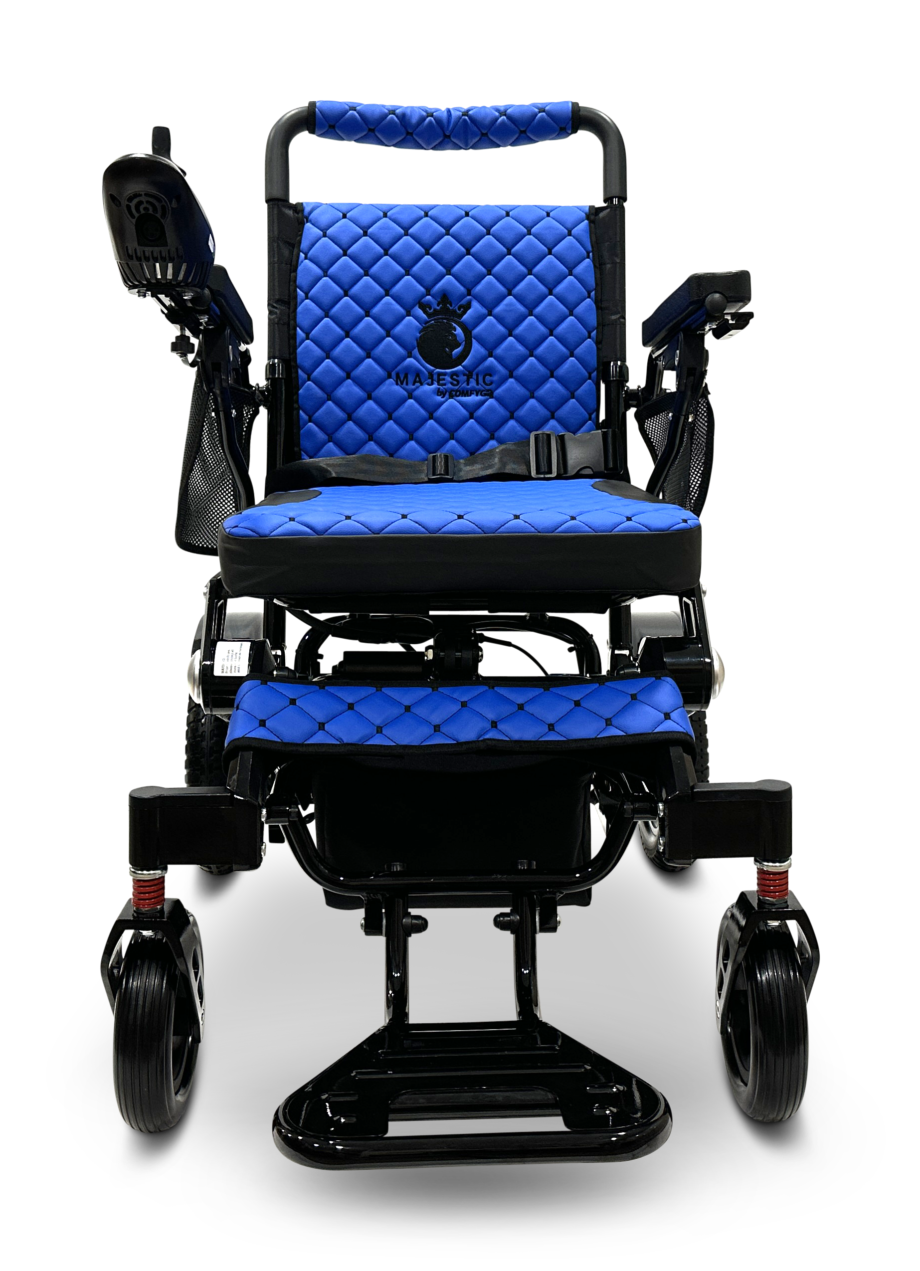 MAJESTIC IQ-7000 Auto Folding Remote Controlled Electric Wheelchair Black Blue