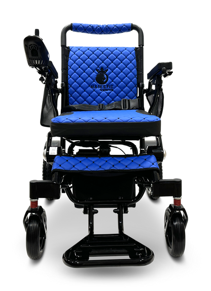 MAJESTIC IQ-7000 Auto Folding Remote Controlled Electric Wheelchair Black Blue