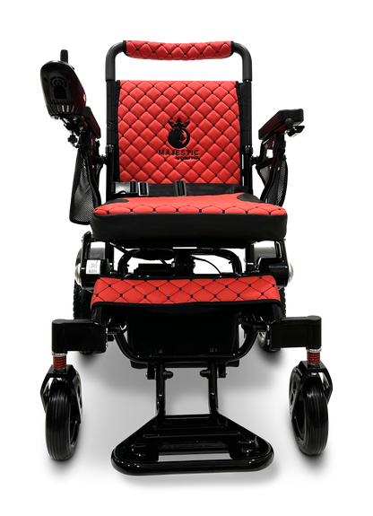 MAJESTIC IQ-7000 Auto Folding Remote Controlled Electric Wheelchair Black Red