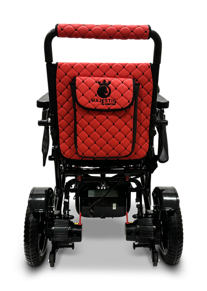 MAJESTIC IQ-7000 Auto Folding Remote Controlled Electric Wheelchair Black Red