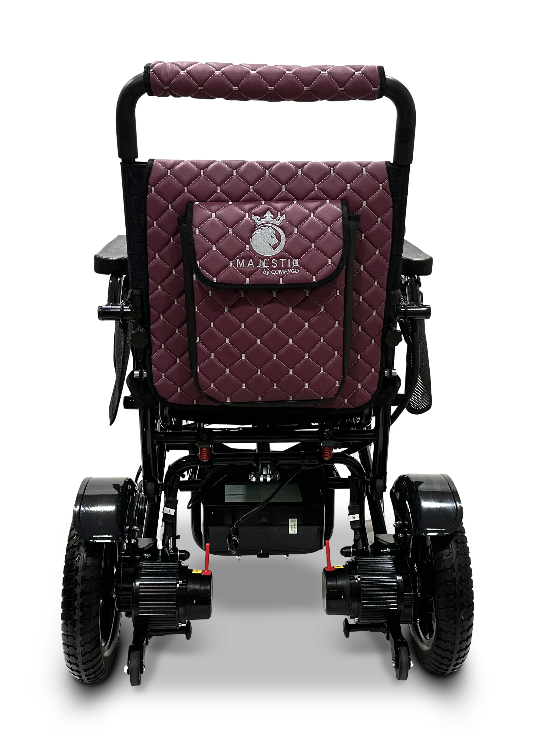 MAJESTIC IQ-7000 Auto Folding Remote Controlled Electric Wheelchair Black Purple