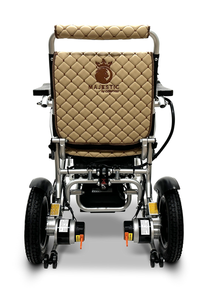 MAJESTIC IQ-8000 Remote Controlled Lightweight Electric Wheelchair Silver Coffee
