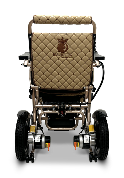 MAJESTIC IQ-8000 Remote Controlled Lightweight Electric Wheelchair Bronze Coffee