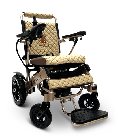 MAJESTIC IQ-8000 Remote Controlled Lightweight Electric Wheelchair Bronze Coffee