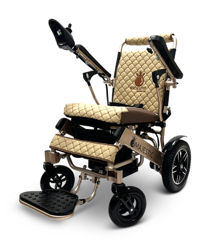 MAJESTIC IQ-8000 Remote Controlled Lightweight Electric Wheelchair Bronze Coffee