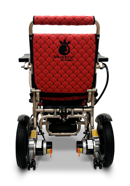 MAJESTIC IQ-8000 Remote Controlled Lightweight Electric Wheelchair Bronze Red
