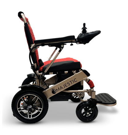 MAJESTIC IQ-8000 Remote Controlled Lightweight Electric Wheelchair Bronze Red