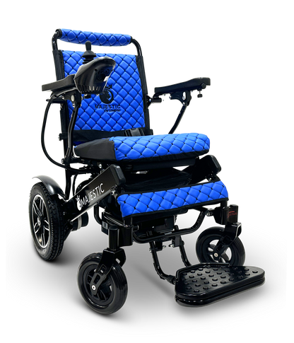 MAJESTIC IQ-8000 Remote Controlled Lightweight Electric Wheelchair Black Blue