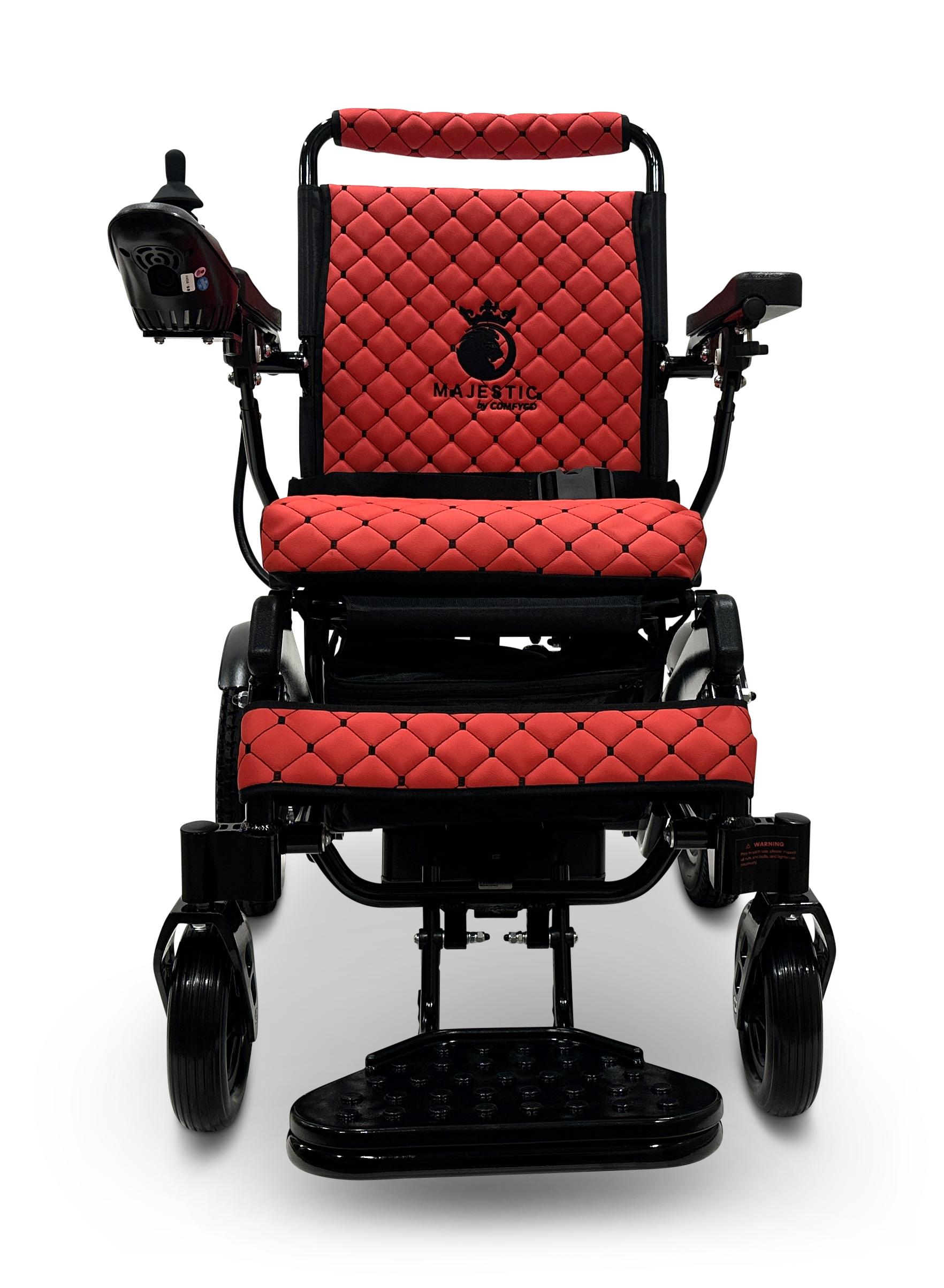 MAJESTIC IQ-8000 Remote Controlled Lightweight Electric Wheelchair Black Red