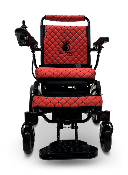 MAJESTIC IQ-8000 Remote Controlled Lightweight Electric Wheelchair Black Red