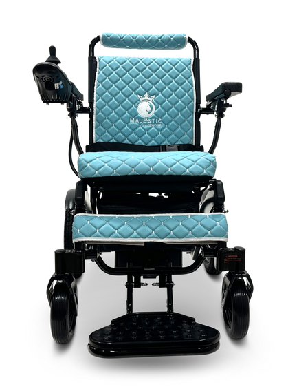 MAJESTIC IQ-8000 Remote Controlled Lightweight Electric Wheelchair Black Teal