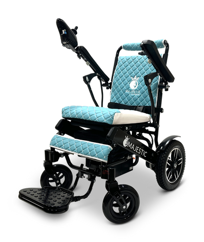 MAJESTIC IQ-8000 Remote Controlled Lightweight Electric Wheelchair Black Teal