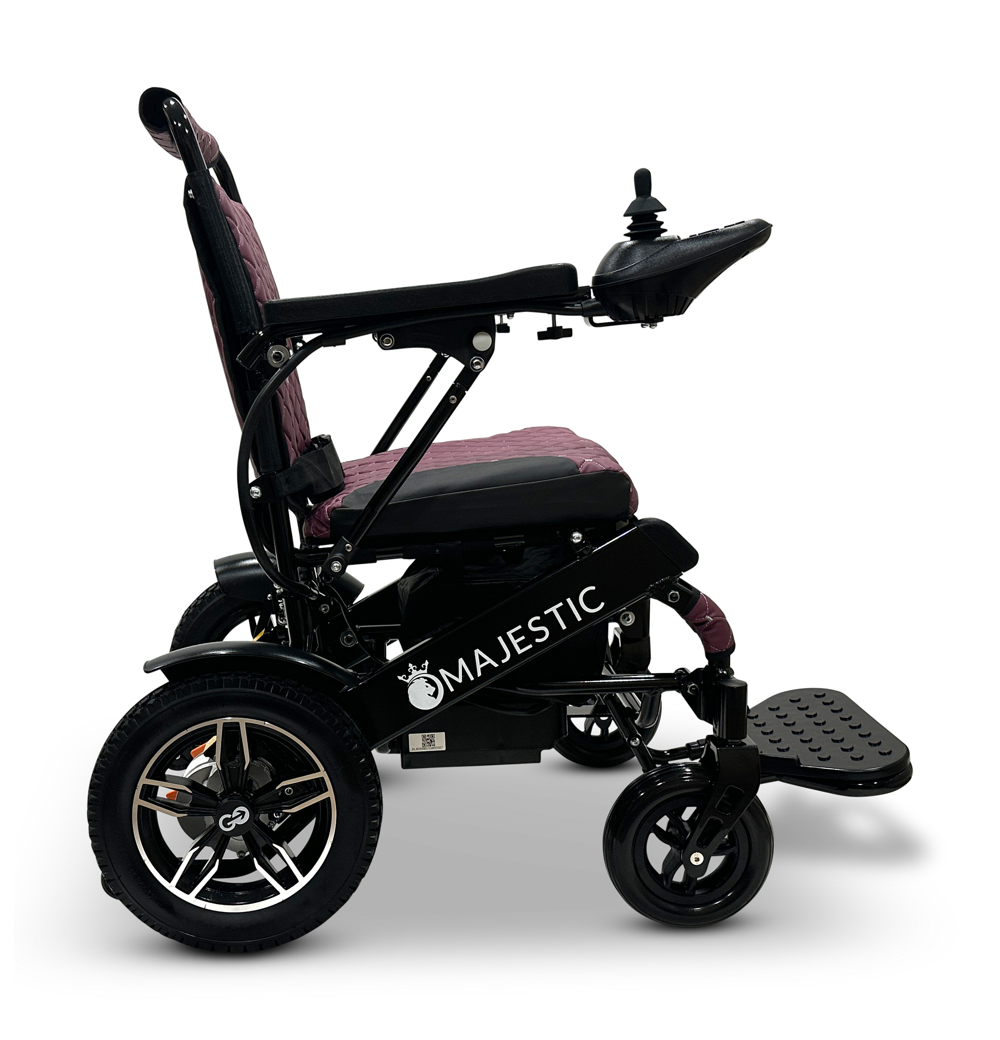 MAJESTIC IQ-8000 Remote Controlled Lightweight Electric Wheelchair Black Purple