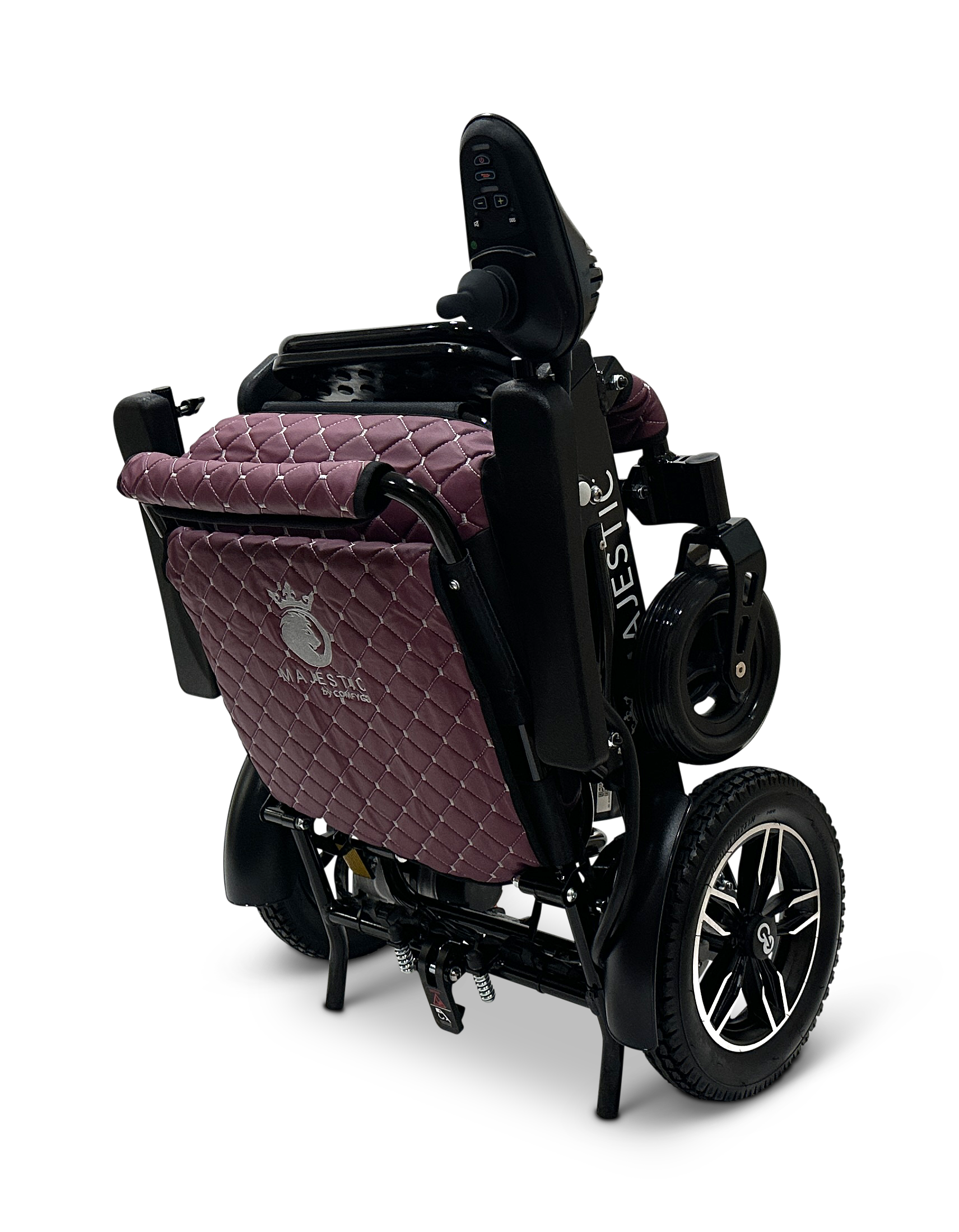 MAJESTIC IQ-8000 Remote Controlled Lightweight Electric Wheelchair Black Purple