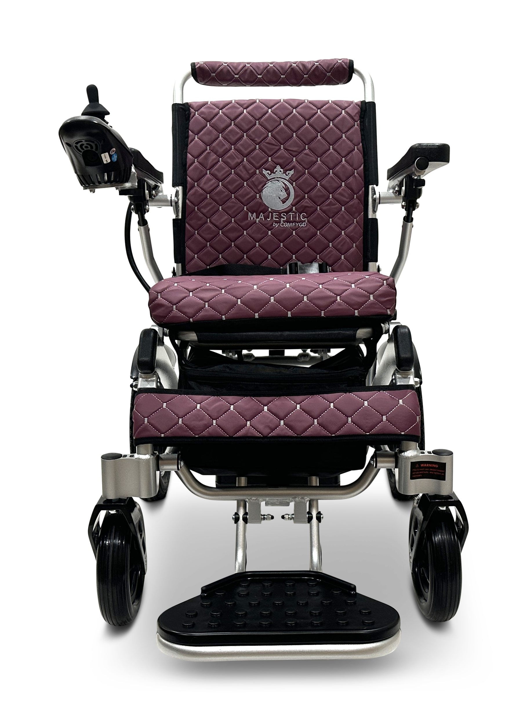 MAJESTIC IQ-8000 Remote Controlled Lightweight Electric Wheelchair Silver Purple
