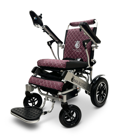 MAJESTIC IQ-8000 Remote Controlled Lightweight Electric Wheelchair Silver Purple