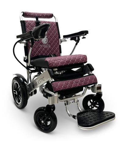 MAJESTIC IQ-8000 Remote Controlled Lightweight Electric Wheelchair Silver Purple
