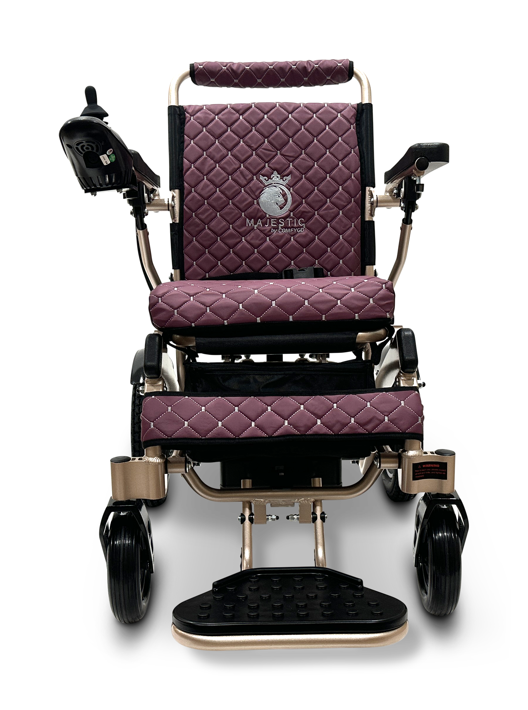 MAJESTIC IQ-8000 Remote Controlled Lightweight Electric Wheelchair Bronze Purple