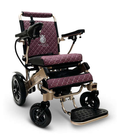MAJESTIC IQ-8000 Remote Controlled Lightweight Electric Wheelchair Bronze Purple