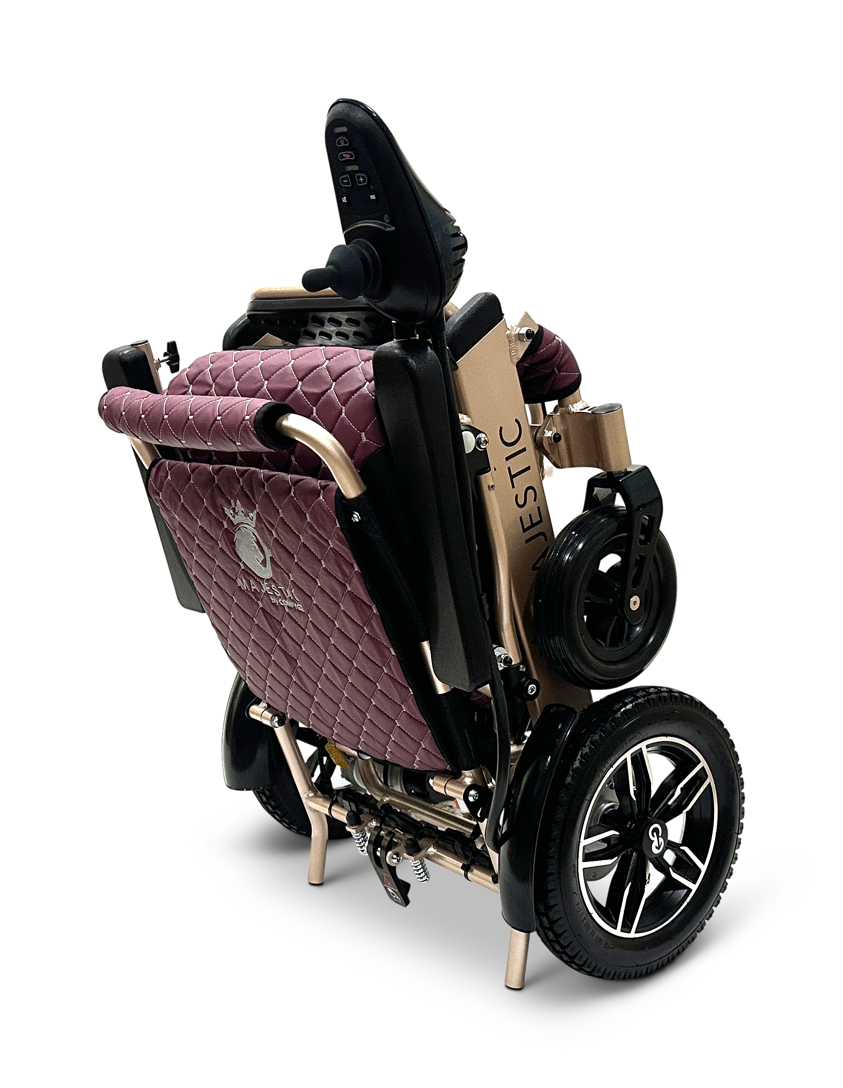 MAJESTIC IQ-8000 Remote Controlled Lightweight Electric Wheelchair Bronze Purple