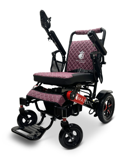 MAJESTIC IQ-7000 Auto Folding Remote Controlled Electric Wheelchair Black & Red Purple