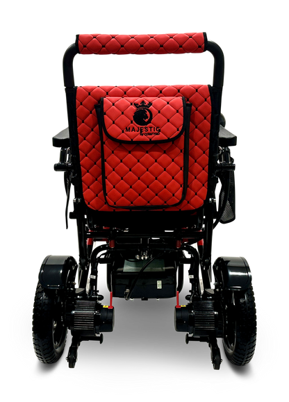 MAJESTIC IQ-7000 Auto Folding Remote Controlled Electric Wheelchair Black & Red Red