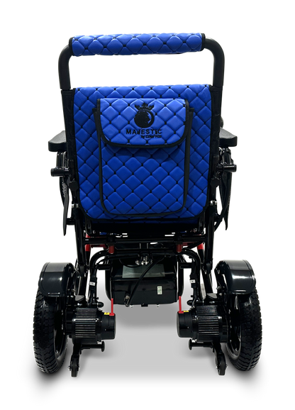 MAJESTIC IQ-7000 Auto Folding Remote Controlled Electric Wheelchair Black & Red Blue