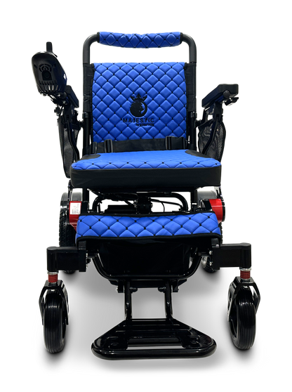 MAJESTIC IQ-7000 Auto Folding Remote Controlled Electric Wheelchair Black & Red Blue